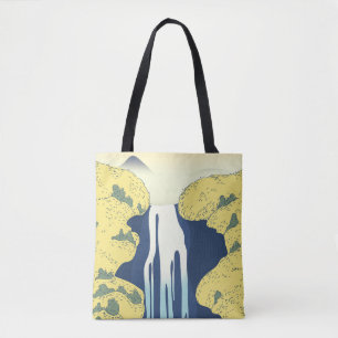 Aziatische Waterval Worpkussen Tote Bag