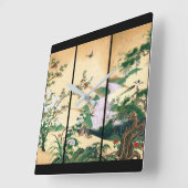 Aziatische watervalkuil vierkante klok (Hoek)