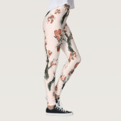 Aziatische Waterverf Floral Cherry Tree Patroon Leggings (Rechts)