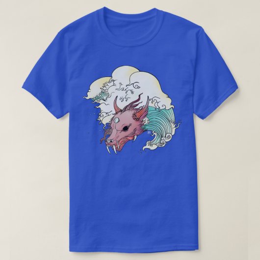 Aziatische Wave Dragon T-shirt (Design voorkant)