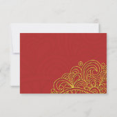 Aziatische werveling bruiloft bedankje bedankkaart (Achterkant)