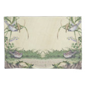 Aziatische Wilde bloemen Vogelmoes Kussensloop (Voorkant)