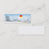 Aziatische winterzonprofielkaart mini visitekaartje (Voorkant / Achterkant)