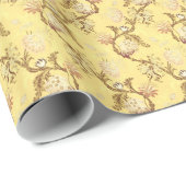 Aziatische zijde, geel koude , mooie koude riem cadeaupapier (Rol Hoek)