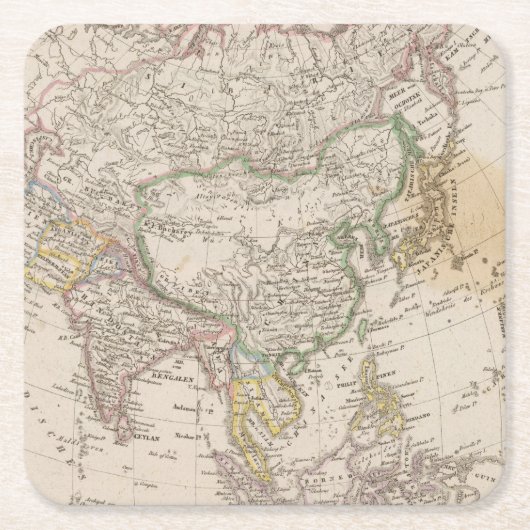 Azië 13 kartonnen onderzetters (Voorkant)