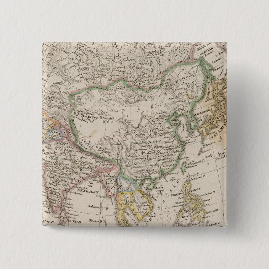 Azië 13 vierkante button 5,1 cm (Voorkant)