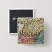 Azië 16 vierkante button 5,1 cm (Voorkant /achterkant)