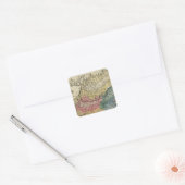 Azië 16 vierkante sticker (Envelop)