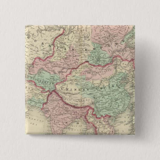 Azië 19 vierkante button 5,1 cm (Voorkant)