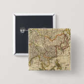 Azië 20 vierkante button 5,1 cm (Voorkant /achterkant)