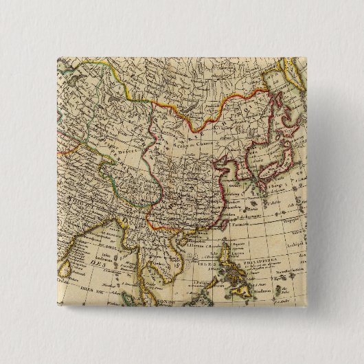 Azië 20 vierkante button 5,1 cm (Voorkant)