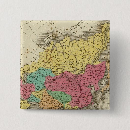 Azië 21 vierkante button 5,1 cm (Voorkant)