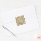 Azië 22 vierkante sticker (Envelop)