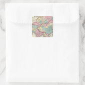 Azië 24 vierkante sticker (Tas)