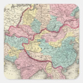 Azië 24 vierkante sticker (Voorkant)