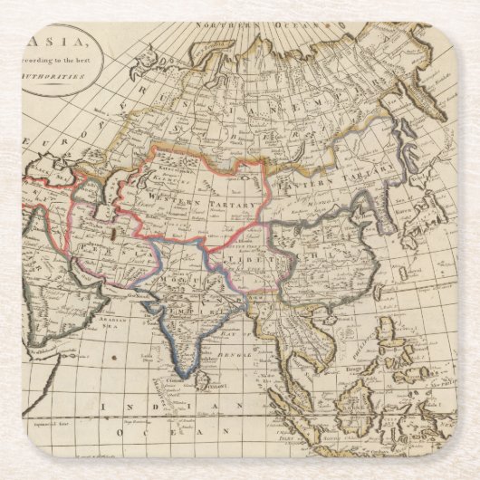 Azië 26 kartonnen onderzetters (Voorkant)