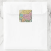 Azië 26 vierkante sticker (Tas)