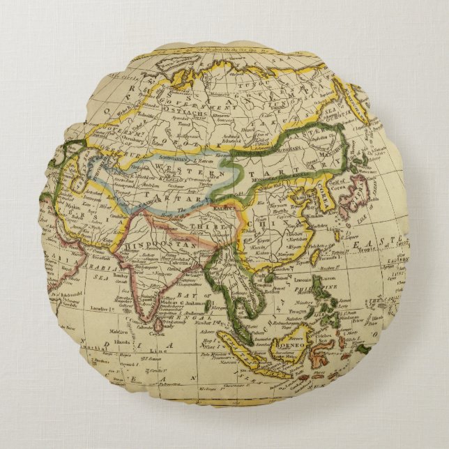 Azië 27 rond kussen (Voorkant)