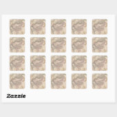 Azië 27 vierkante sticker (Vel)