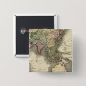 Azië 28 vierkante button 5,1 cm (Voorkant /achterkant)