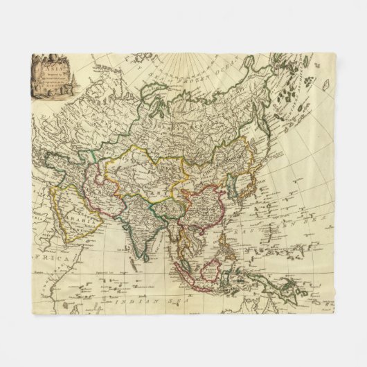 Azië 29 fleece deken (Voorkant (Horizontaal))