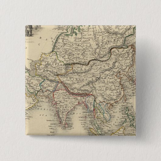 Azië 31 vierkante button 5,1 cm (Voorkant)