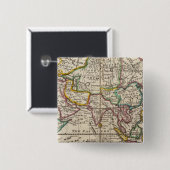 Azië 32 vierkante button 5,1 cm (Voorkant /achterkant)