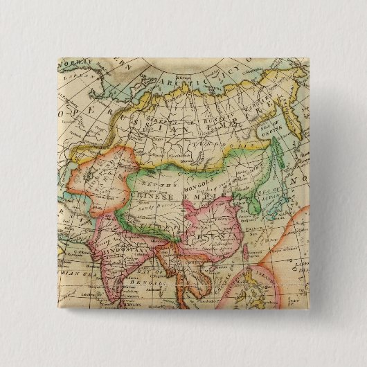 Azië 35 vierkante button 5,1 cm (Voorkant)