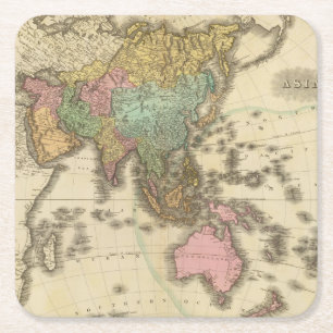 Azië 39 kartonnen onderzetters