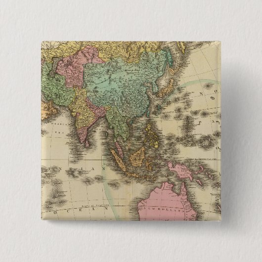 Azië 39 vierkante button 5,1 cm (Voorkant)