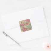 Azië 43 vierkante sticker (Envelop)