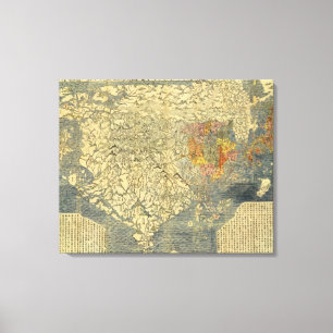 Azië 45 canvas afdruk