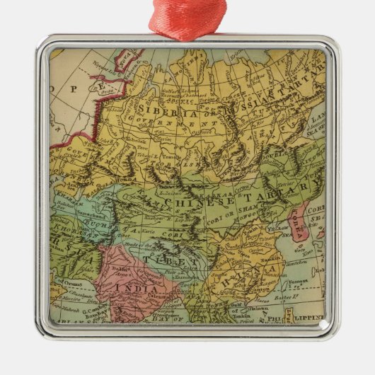 Azië 4 metalen ornament (Voorkant)