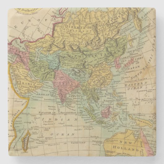 Azië 4 stenen onderzetter (Voorkant)