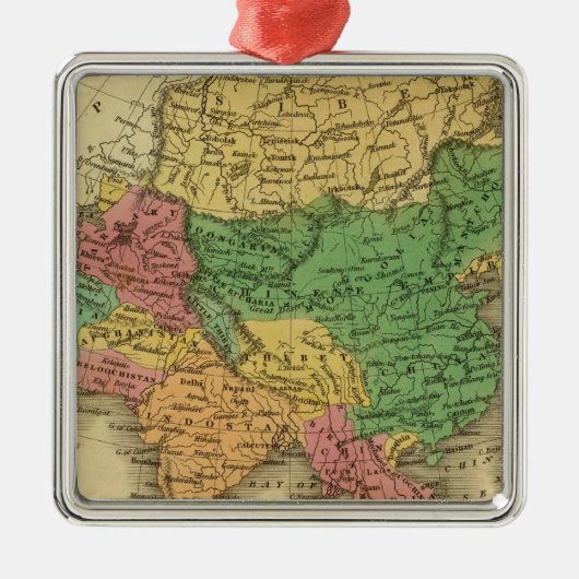 Azië 6 metalen ornament (Voorkant)