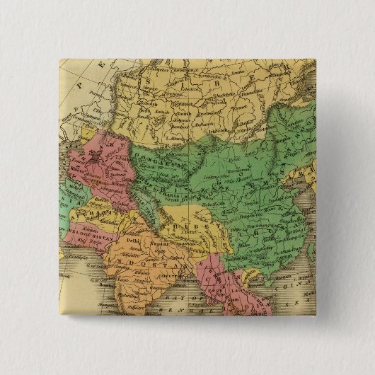 Azië 6 vierkante button 5,1 cm (Voorkant)