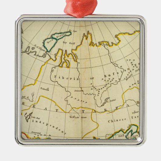 Azië 7 metalen ornament (Voorkant)