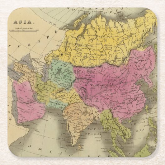 Azië 8 kartonnen onderzetters (Voorkant)