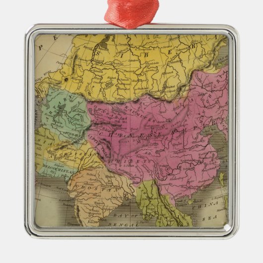 Azië 8 metalen ornament (Voorkant)