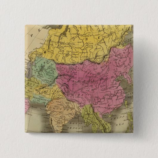 Azië 8 vierkante button 5,1 cm (Voorkant)