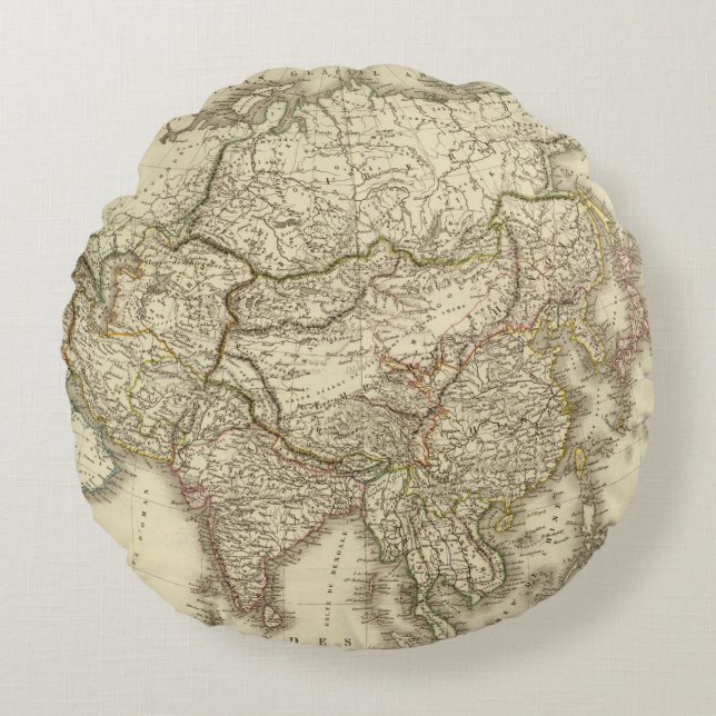 Azië 9 rond kussen (Voorkant)