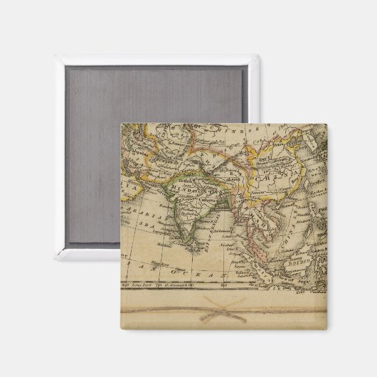 Azië, Afrika Magneet (Voorkant / Achterkant)