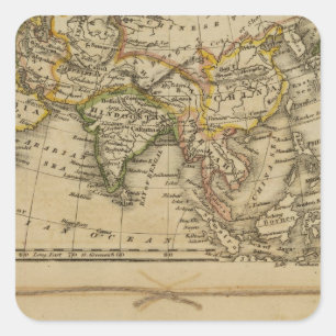 Azië, Afrika Vierkante Sticker