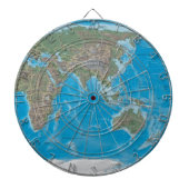 Azië, Australië en het Dartboard van de Wereldkaar Dartbord (Voorkant)