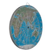 Azië, Australië en het Dartboard van de Wereldkaar Dartbord (Voorkant Links)