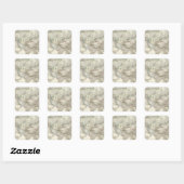 Azië - Azië Vierkante Sticker (Vel)