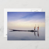 Azië, Birma, (Myanmar) Gevist boot weerkaatst op Briefkaart (Voorkant / Achterkant)