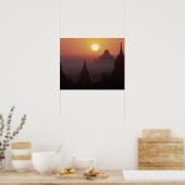 Azië, Birma, Myanmar, Pagan (Bagan) De tempel Poster (Keuken)