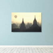 Azië, Birma, (Myanmar), Pagan (Bagan) Heete Lucht Canvas Afdruk (Insitu (Houten vloer))