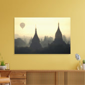 Azië, Birma, (Myanmar), Pagan (Bagan) Heete Lucht Canvas Afdruk (Insitu (Woonkamer))
